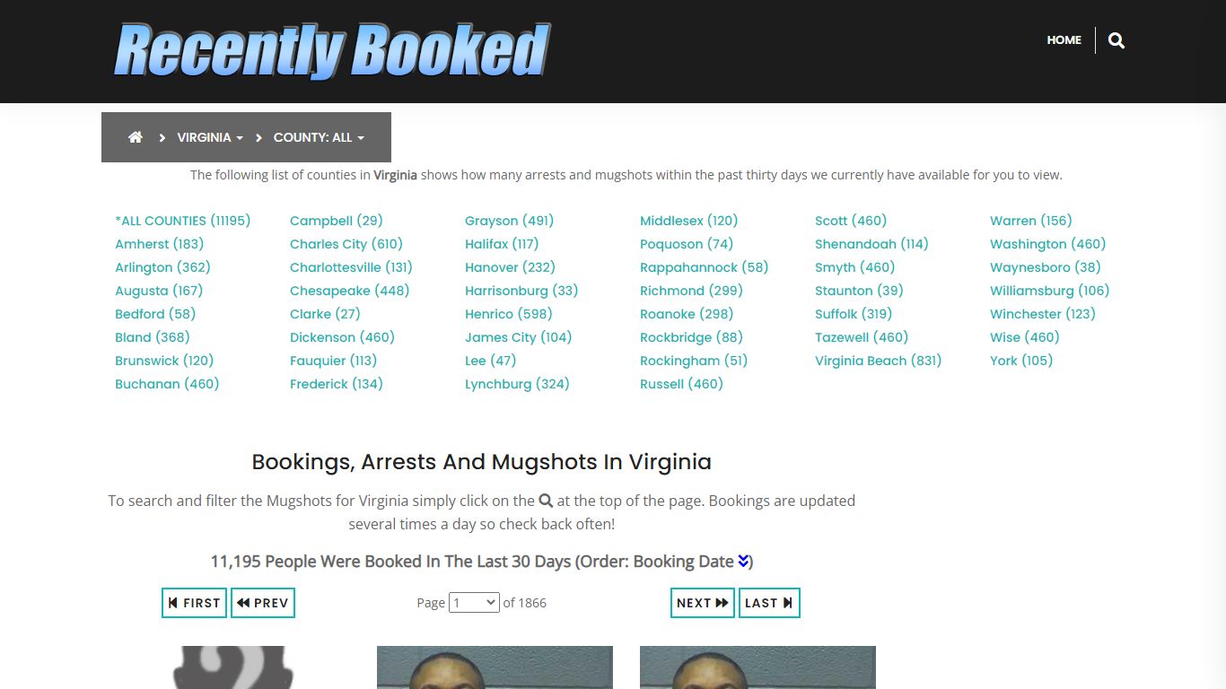 Bookings, Arrests and Mugshots in James City County, Virginia